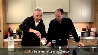 aerolatte  milk frother makes three layer caffè latte macchiato [upl. by Nyret]