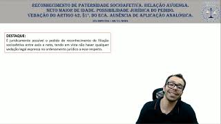 STJ INFO 834 paternidade socioafetiva e adoção [upl. by Anitsyrc]