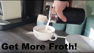 How to Get More Froth from Your Nespresso Coffee Aeroccino  Nespresso tips and help [upl. by Fitzsimmons]